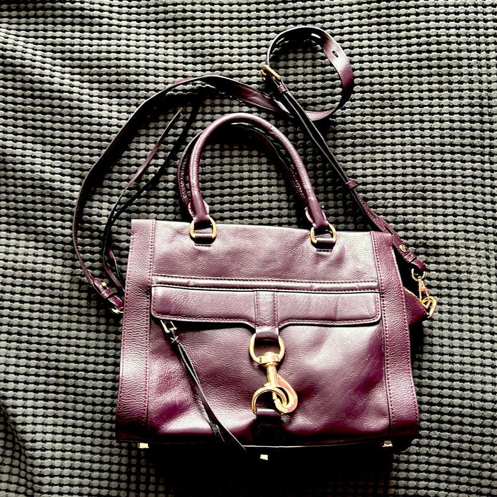 Medium Rebecca Minkoff handbag. Eggplant color.